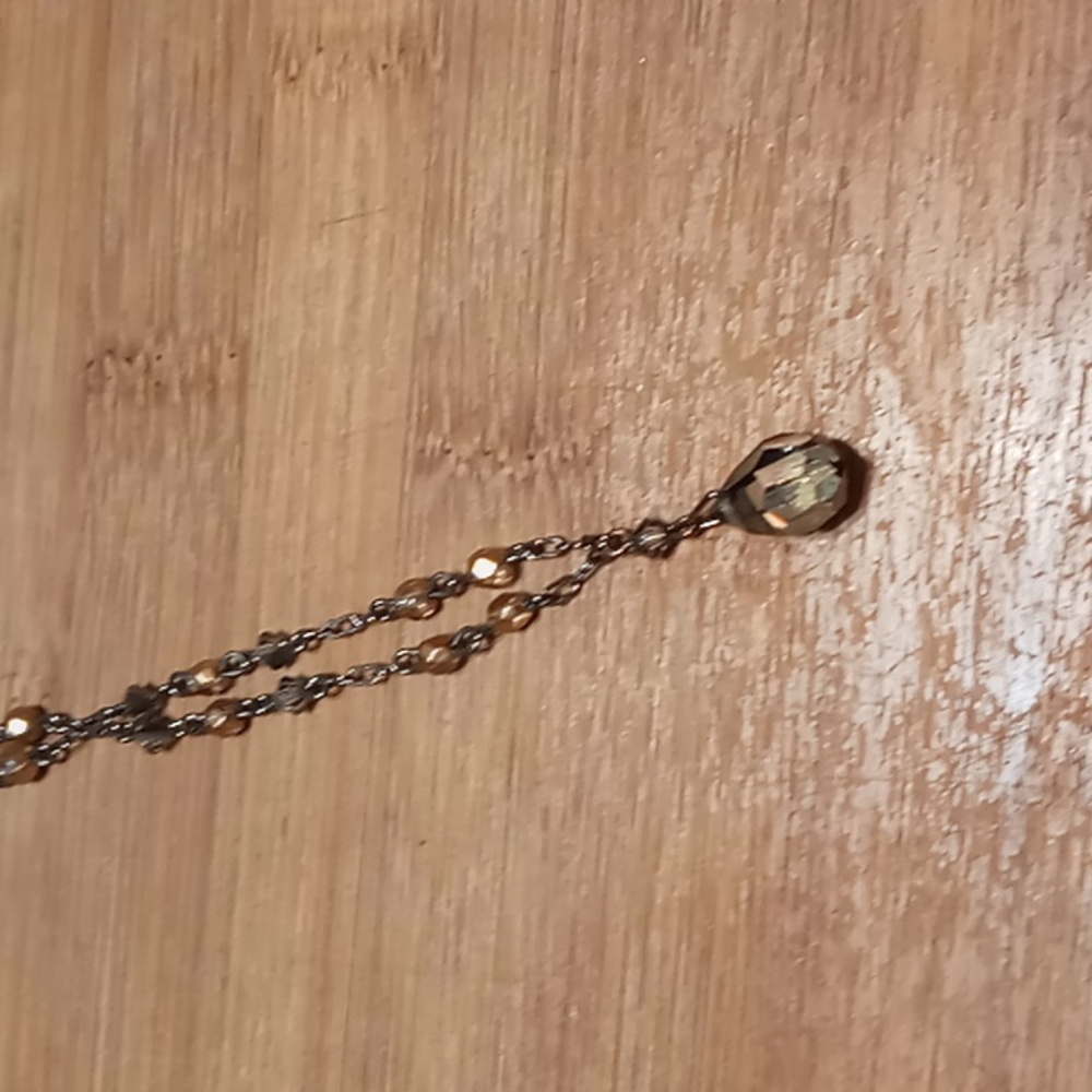 Gold briolette necklace